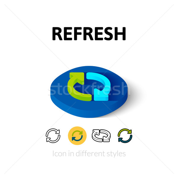 Refresh icon in different style Stock photo © sidmay