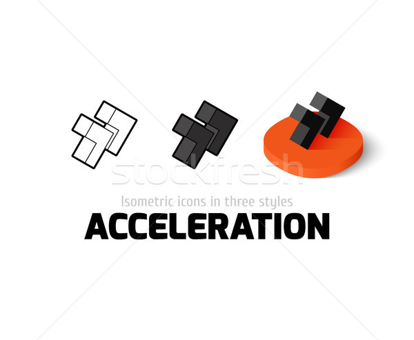 Accelerare icoană diferit stil vector simbol Imagine de stoc © sidmay