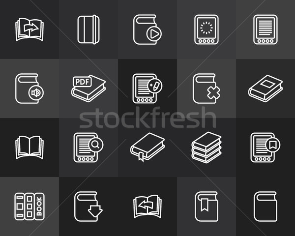 Outline icons thin flat design, modern line stroke style Stock photo © sidmay