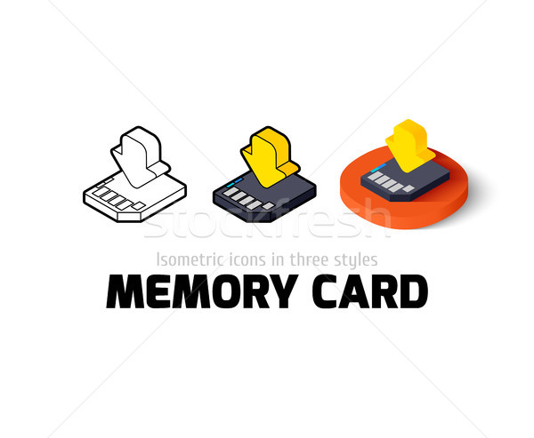 Memory card icon in different style Stock photo © sidmay