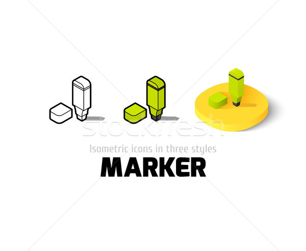 Marker icon in different style Stock photo © sidmay