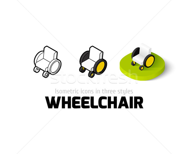 Wheelchair icon in different style Stock photo © sidmay