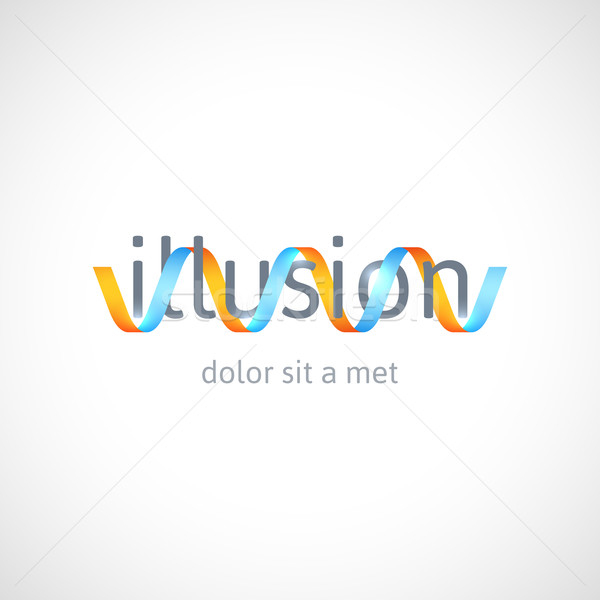 Optical illusion concept, abstract logo template Stock photo © sidmay