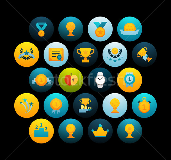 Flat icons set 29 Stock photo © sidmay