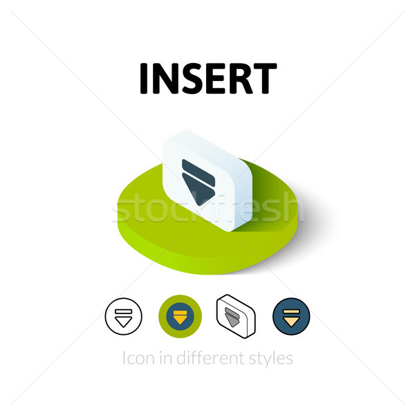 Insert icon in different style Stock photo © sidmay