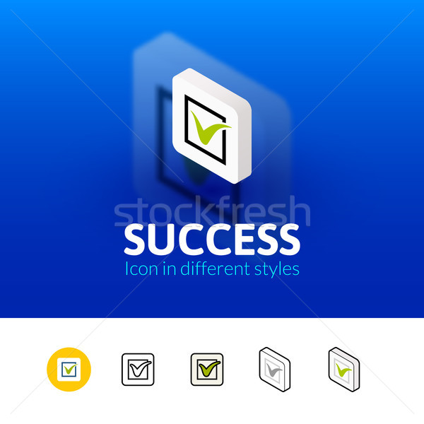 Success icon in different style Stock photo © sidmay