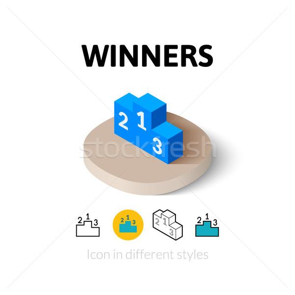 Winners icon in different style Stock photo © sidmay