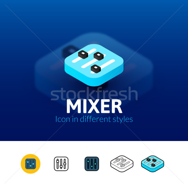 Mixer icon in different style Stock photo © sidmay
