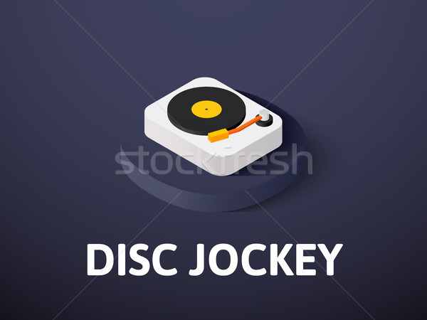 Disc Jockey isometric icon, isolated on color background Stock photo © sidmay