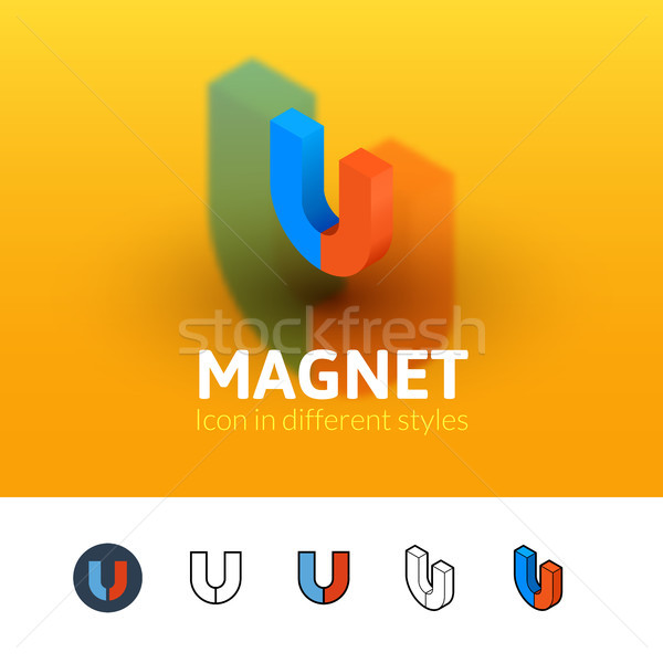 Magnet icon in different style Stock photo © sidmay