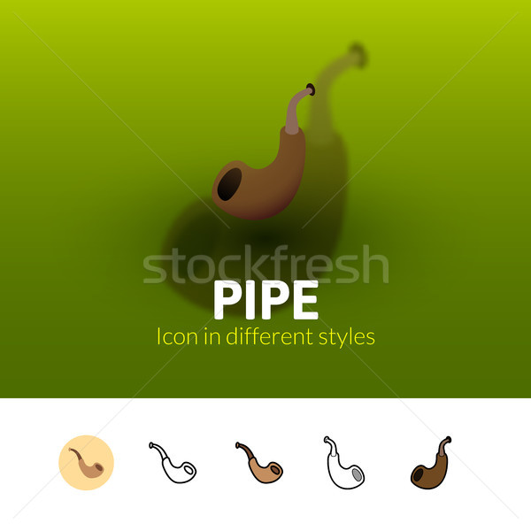 Pipe icon in different style Stock photo © sidmay