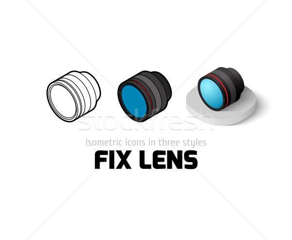 Fix lens icon in different style Stock photo © sidmay