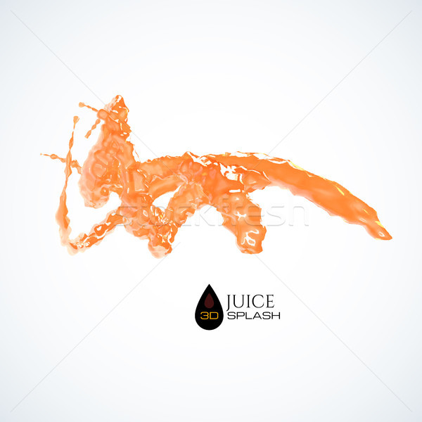 Orange 3D juice splash isolated on white Stock photo © sidmay