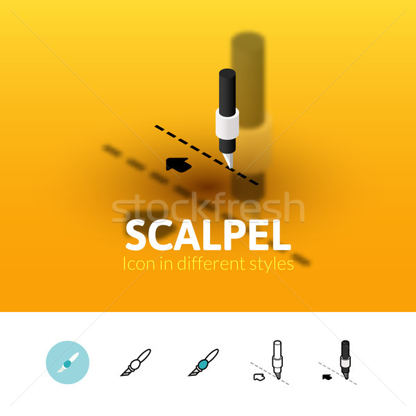Scalpel icon in different style Stock photo © sidmay