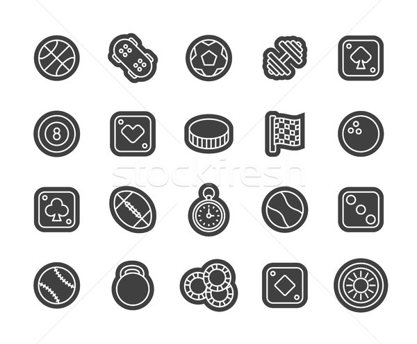 Outline icons thin flat design, modern line stroke style Stock photo © sidmay
