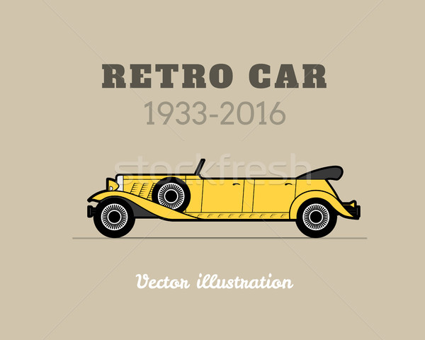 Retro limousine cabriolet car, vintage collection Stock photo © sidmay