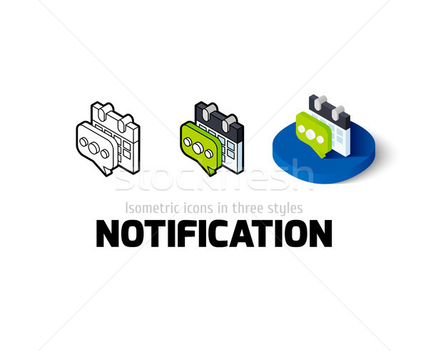 Notification icon in different style Stock photo © sidmay