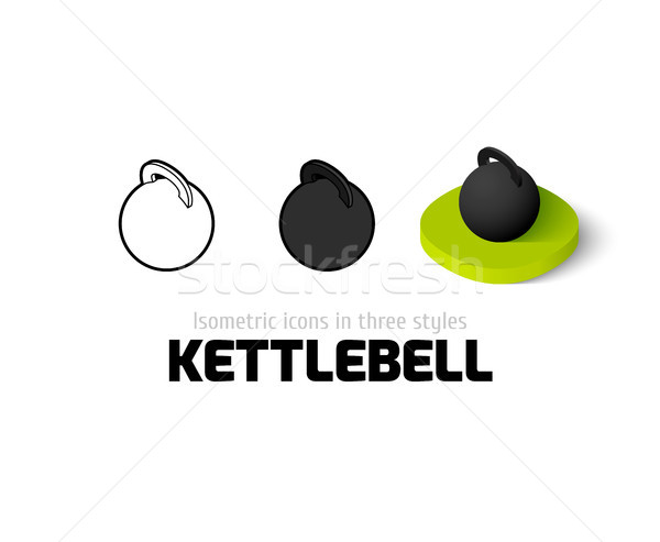 Kettlebell icon in different style Stock photo © sidmay