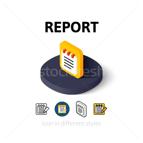 Rapport icône différent style vecteur symbole [[stock_photo]] © sidmay