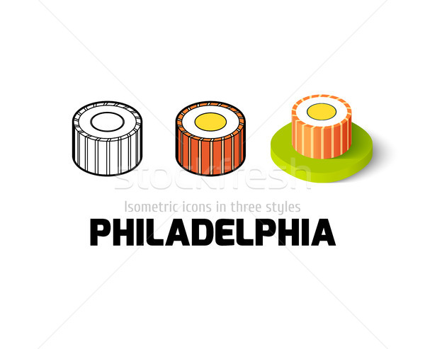 Philadelphie icône différent style vecteur symbole [[stock_photo]] © sidmay