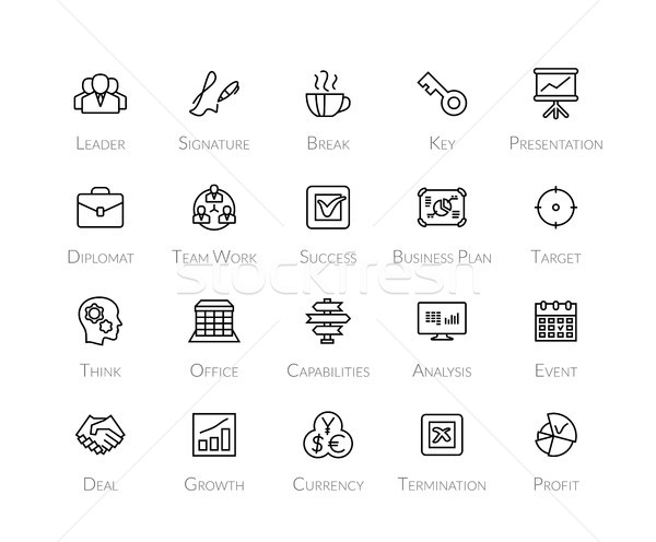 アイコン 薄い デザイン 現代 行 ストックフォト © sidmay