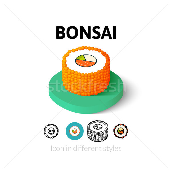 Foto d'archivio: Bonsai · icona · diverso · stile · vettore · simbolo