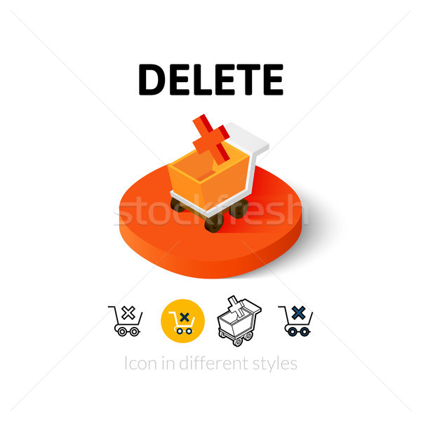 Delete icon in different style Stock photo © sidmay