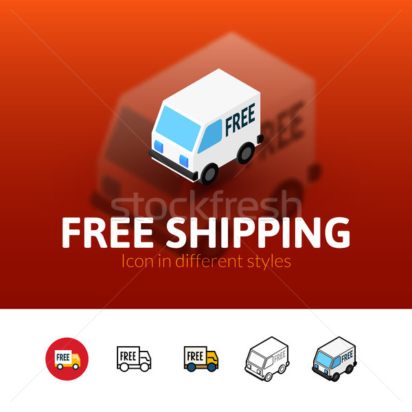 Free shipping icon in different style Stock photo © sidmay