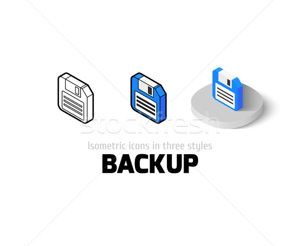 ストックフォト: バックアップ · アイコン · 異なる · スタイル · ベクトル · シンボル