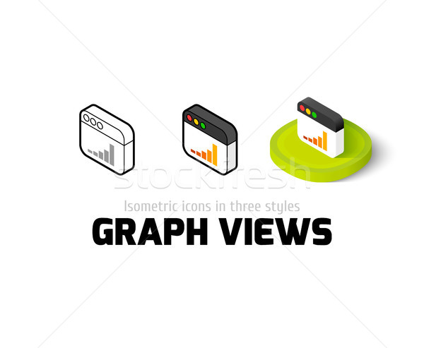 Graph views icon in different style Stock photo © sidmay
