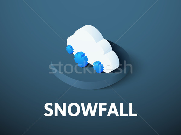 Snowfall isometric icon, isolated on color background Stock photo © sidmay