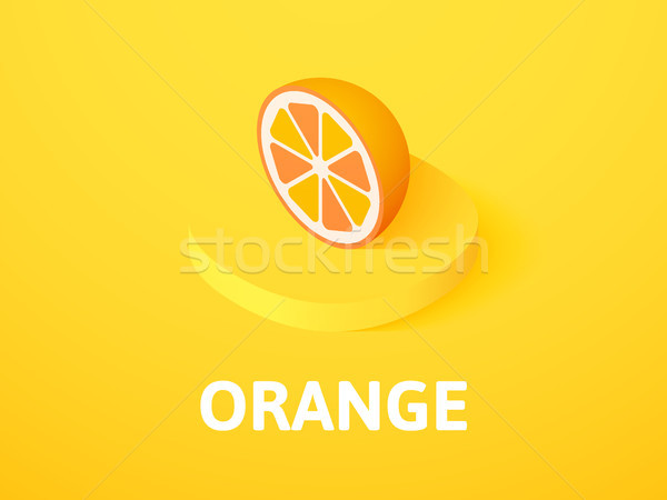 Zdjęcia stock: Pomarańczowy · izometryczny · ikona · odizolowany · kolor · wektora