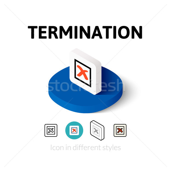 Termination icon in different style Stock photo © sidmay