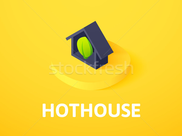 Hothouse isometric icon, isolated on color background Stock photo © sidmay