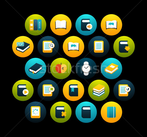 Flat icons set 21 Stock photo © sidmay