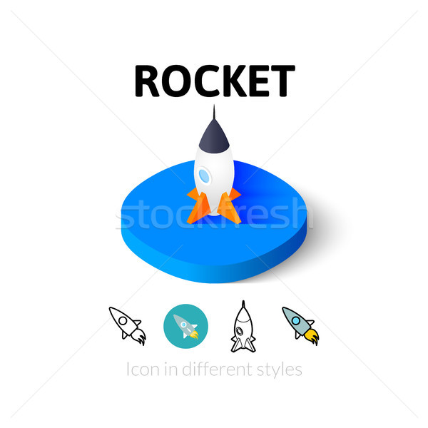 ロケット アイコン 異なる スタイル ベクトル シンボル ストックベクター C Sidmay Stockfresh