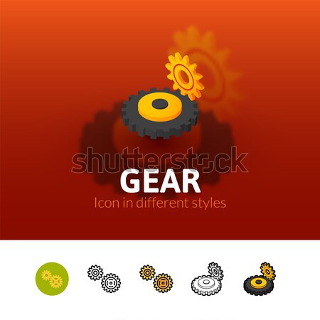 Discount isometric icon, isolated on color background Stock photo © sidmay