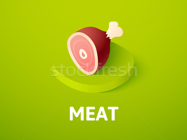 Meat isometric icon, isolated on color background Stock photo © sidmay