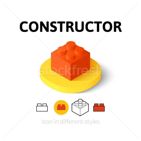 Constructor icon in different style Stock photo © sidmay