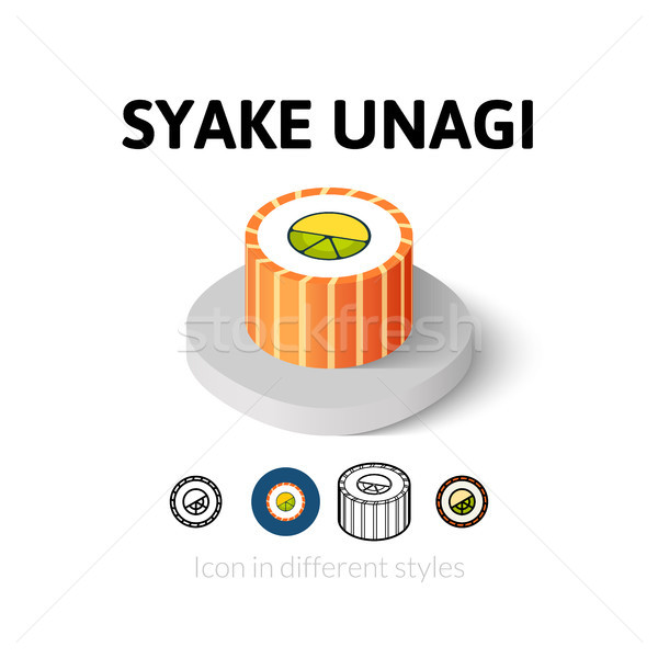 Syake unagi icon in different style Stock photo © sidmay