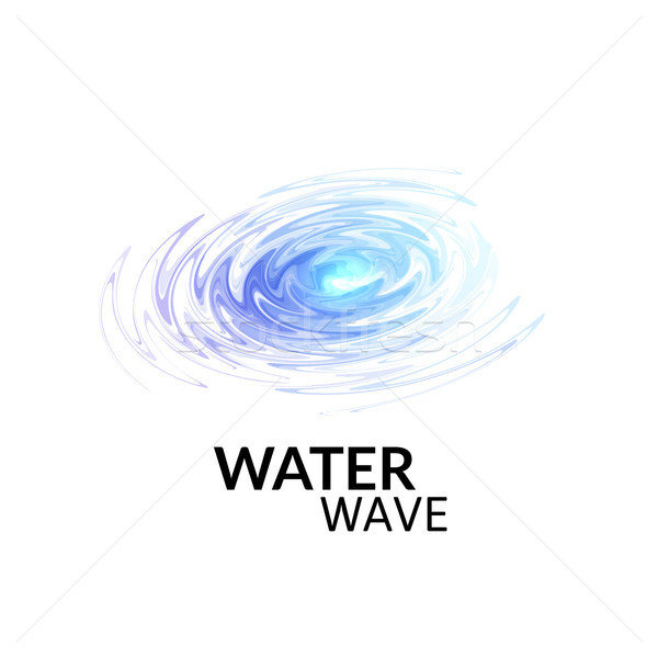 Radial sonar water waves, blue purple ray Stock photo © sidmay