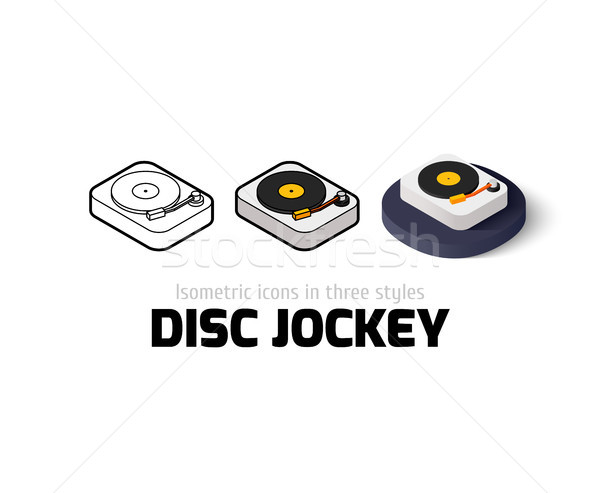 Discjockey Symbol unterschiedlich Stil Vektor Symbol Stock foto © sidmay