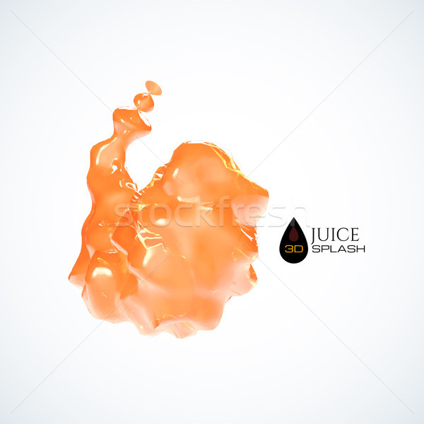 Orange 3D juice splash isolated on white Stock photo © sidmay