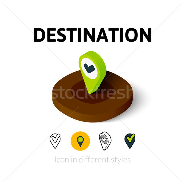 Destination icon in different style Stock photo © sidmay