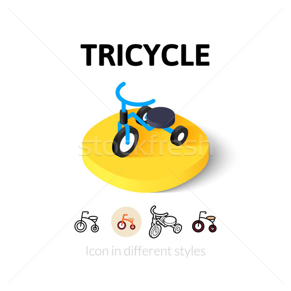 Tricycle icône différent style vecteur symbole Photo stock © sidmay
