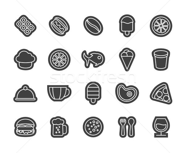 Outline icons thin flat design, modern line stroke style Stock photo © sidmay