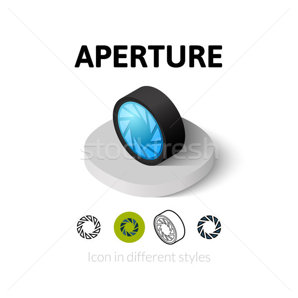 Stock photo: Aperture icon in different style