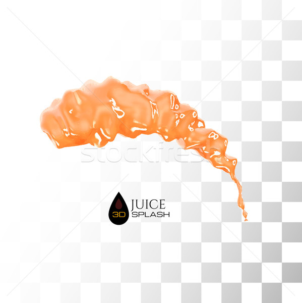 Orange 3D juice splash isolated on white Stock photo © sidmay