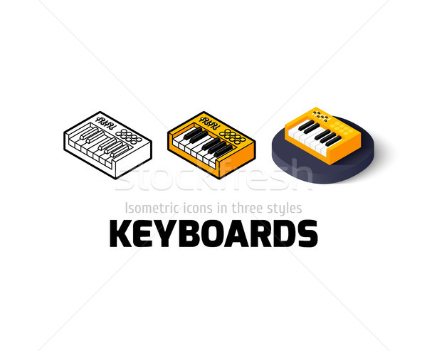 Keyboards icon in different style Stock photo © sidmay