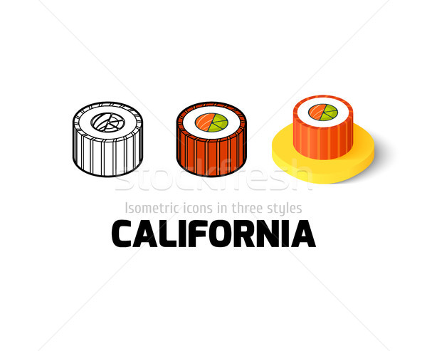 [[stock_photo]]: Californie · icône · différent · style · vecteur · symbole